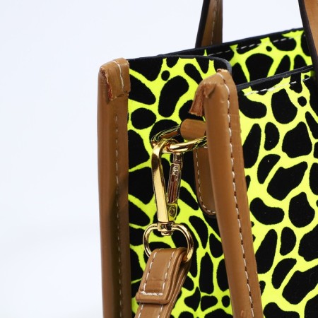 Bag Female Tout with zipper, green color-4