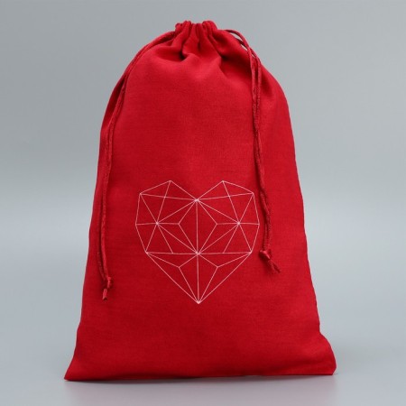 Bag gift suede "Heart", 20 x 30 cm +/- 1.5 cm-1
