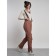 Semi -combinezone ski insulated female winter, size 48, brown color