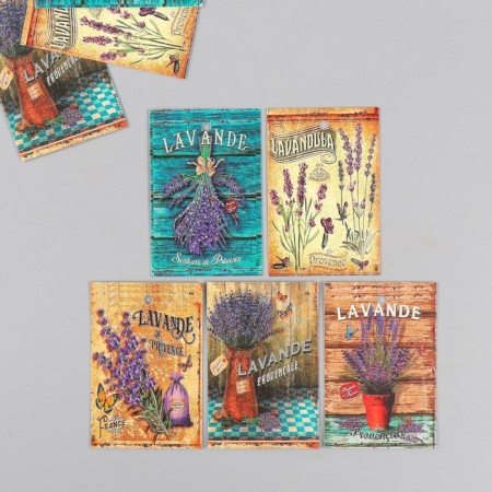Lavender Cardboard Tipple set 10 pcs (5 types) 4x6 cm