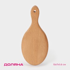 Groot board for canapes and a foodfoto, oval, 15 × 7 × 1.6 cm, beech