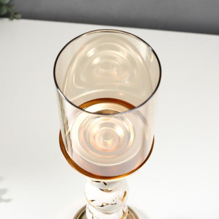 Summary Metal for 1 candle "Marble balls with gold" 41.5x11.5x11.5 cm-2