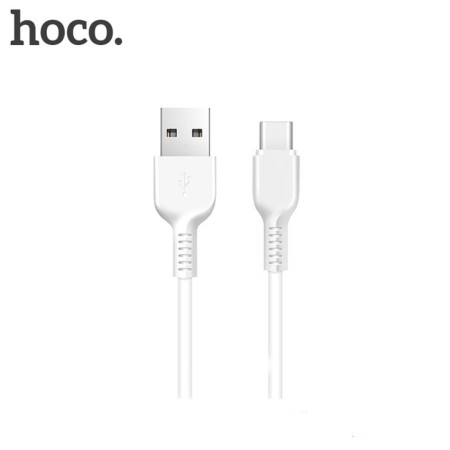 Cable Hoco X20, Type -C - USB, 3 A, 1 m, PVC braid, white-1