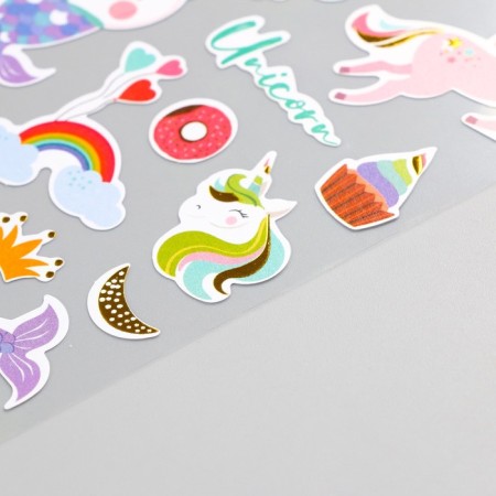 Stick Plastic Golden embossing "Beast" mix 10.5x23 cm-2
