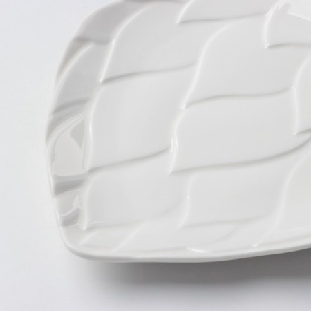 Ceramic dish for submission "Artichoki", white, 20 x 17 cm, white color-3