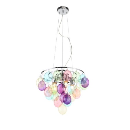 Suspension lamp ST LUCE. SL432.153.05. Sospiro. 5x60 watts, E27, 50x50 cm, chromium color-5