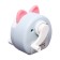 Mechanical sharpener with container, gray/white ears