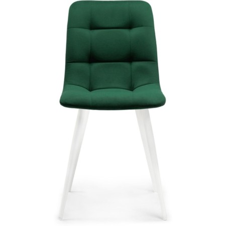 Stool on a metal frame chilli metal/velor, white/green 44x50x85 cm-1
