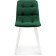 Stool on a metal frame chilli metal/velor, white/green 44x50x85 cm
