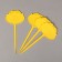 Garden signs for marking, curly, 15 cm, set 10 pcs., Plastic, yellow, Greengo