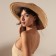 Women's hat minku, light brown color, rr 58