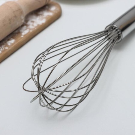 Konfinetta “Silver” whisk for whipping, string 1.3 mm, 30 × 8 × 8 cm, silver color-1