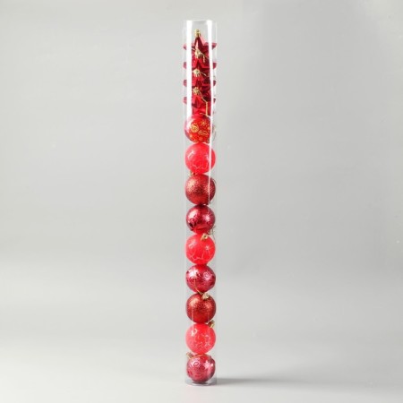 Set of jewelry plastic 13 pcs "Melody" Star, 6 cm, red-1