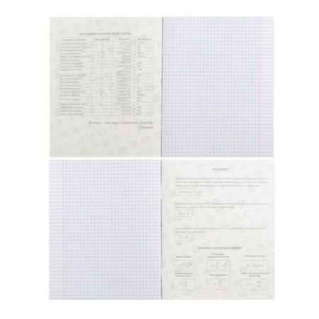 Subject subject calligrata top "Animals", 48 sheets in a cell of physics, with reference material, cover coated cardboard, Uf-lak, Offset block-1