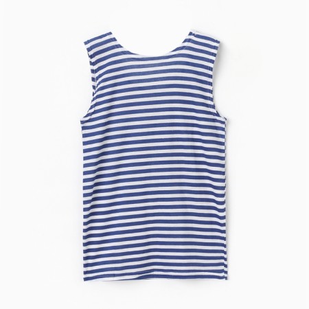 T -shirt men's vest, white/blue color, size 50-2