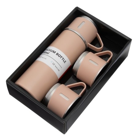Set "Master K": Thermos 500 ml and 3 circles 160 ml, retains heat 12 hours, beige 984093-3