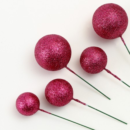 Set for decoration "beads", set 20 pcs, burgundy color