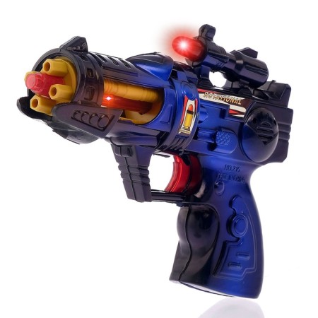 Blaster "Ranger", with a rotating element, light and sound effects, works from batteries, MIX color-6