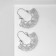 Earrings Metal "Vostok" openwork, color silver