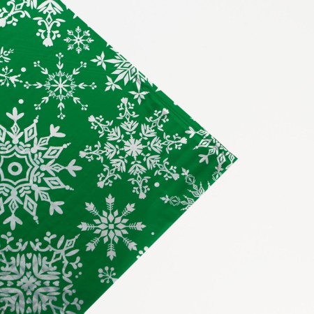 Film packaging holography "Snowflakes drive a round dance", 100 x 70 cm, New Year-2