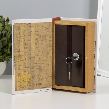 Safe-book wood, leatherette "City streets" 21x13x5 cm-1