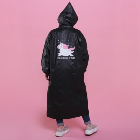Rawnacer adult cloak "Rain and miracles", size 42-48, 60 x 110 cm, black color-1
