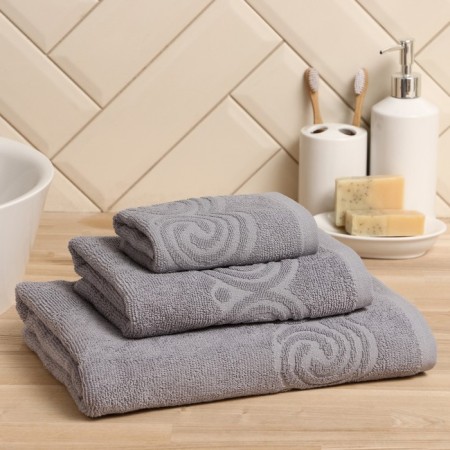 Trick Love Life Border, 50x90 cm, gray, 100% cotton, 380 g/m2