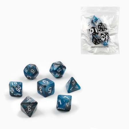 Cubes set for D&D (Dungeons and Dragons, DND) "Game time", Series: D&D, 7 pcs
