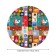 Tables on the table “Met the New Year”, round, oxford, elastic band, size 140x140 cm, diameter 105-120 cm