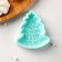 Silicone Mold “Christmas tree - I can’t sweet, carry half -sweet”, 6.9 × 6.2 × 1.3 cm, Biryuza color