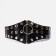 Women's belt, width 12 cm, on lightning, black color