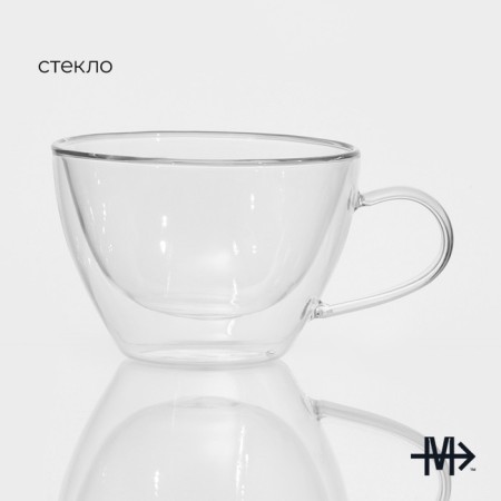 Glass mug with double walls Magistro “Lidi. Duo ", 400 ml-1