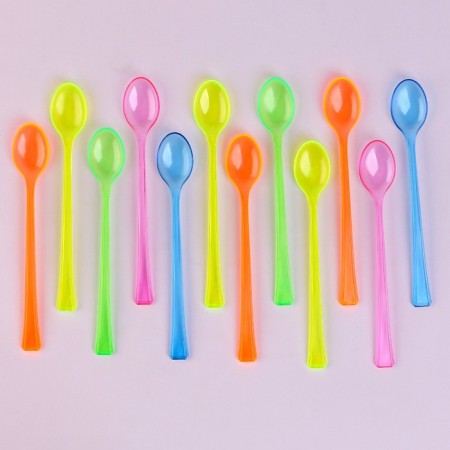 Tablespoons are plastic, in the set 12 pcs., Mix colors-2