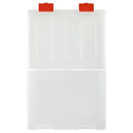 A4 documents container, Istanm with red latches, transparent-2
