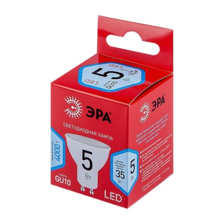 LED LED era Red Line "Sofit", 5 W, GU10, 400 lm, 4000k, glow of white-1
