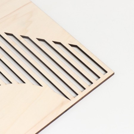 Panel Interior Tree Triptih "Abstraction. Squares" Natural set 3 pcs 30x30 pcs-1