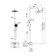 Shower system IDDIS SPAHOME SPABLBTI06, spa effect, tropical shower, shower set, black 98158