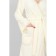 Terry robe with lace Ethel Women's size 40-42, milk 340 g/m2, 100% cotton