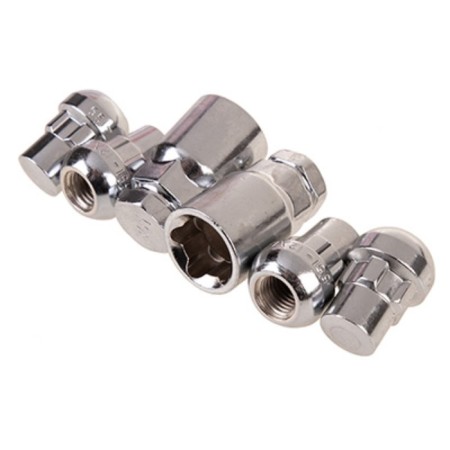 Secretary nuts Skyway, M12x1.50 32mm, closed sphere, 5 ray, 2 cl, chromium, set 4 pcs-1