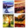 Notebook of 48 sheets in the Calligrata “Seasons” cage, covered paper cover, block No. 2, whiteness 75% (gray sheets), mix