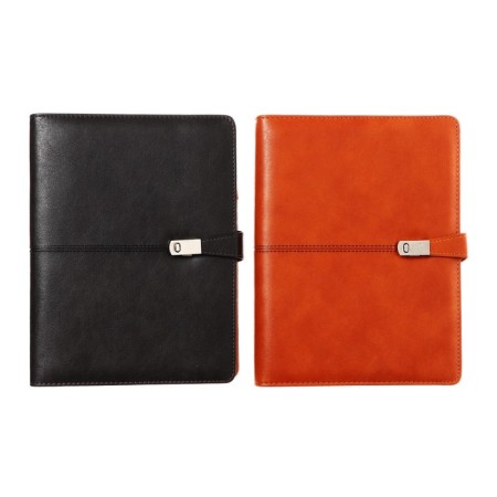Organizer on the rings, A5 format, 90 sheets, line, with a knife, cover of the leather mix