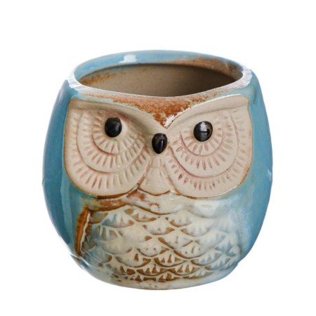 Pot "Owl Ava" 6.5x6.5x6cm, blue-4