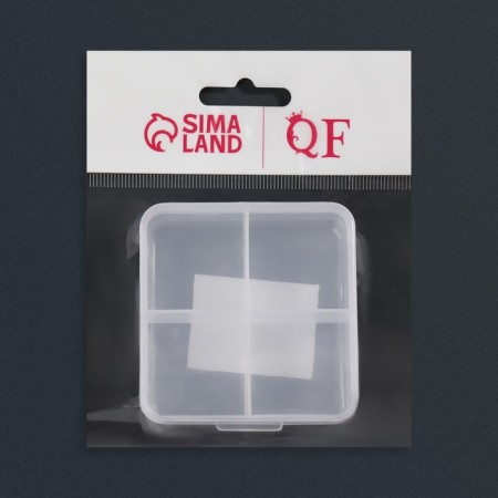 Organizer for decor, 4 sections, 6.7 × 6.7 × 2.3 cm, the color is transparent-4