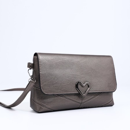 Bag-clate on magnet, long belt, bronze color-3