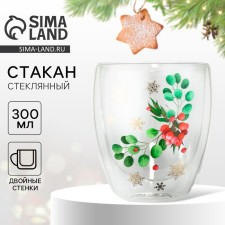 A glass with double walls 