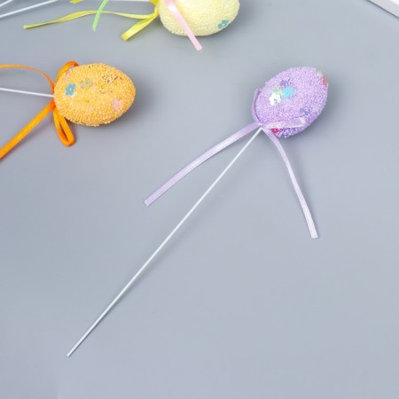Easter decor on the stick "Egg spying flowers" set 6 pcs egg 3x4 cm 19x3x3 cm-2
