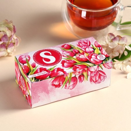 Black tea “Congratulations on March 8”, 40 g (20 bags x 2 g).-5