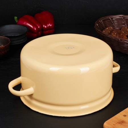 Pan 5.5 l, without decolleys, metal cover, induction, mix color-2