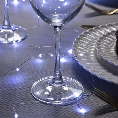 Garland "Mishura" 5 m Rosa, IP20, silver thread, 100 LED, glow white, 2 modes, AAH3-1