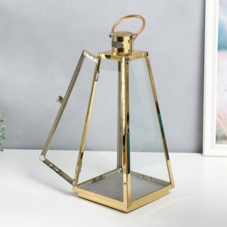 Summary Metal "Pyramid" set 3 pcs gold 22x11x53, 17x8.5x38, 12x8x23 cm-3